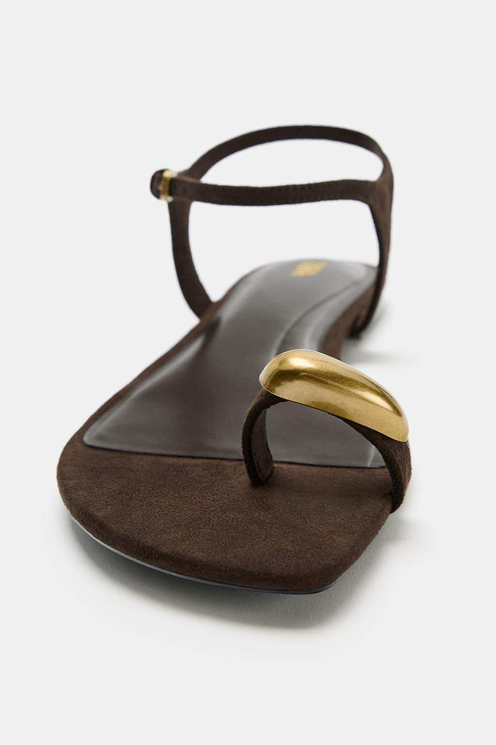 SANDALS WITH METAL DETAIL - Zara фото 3