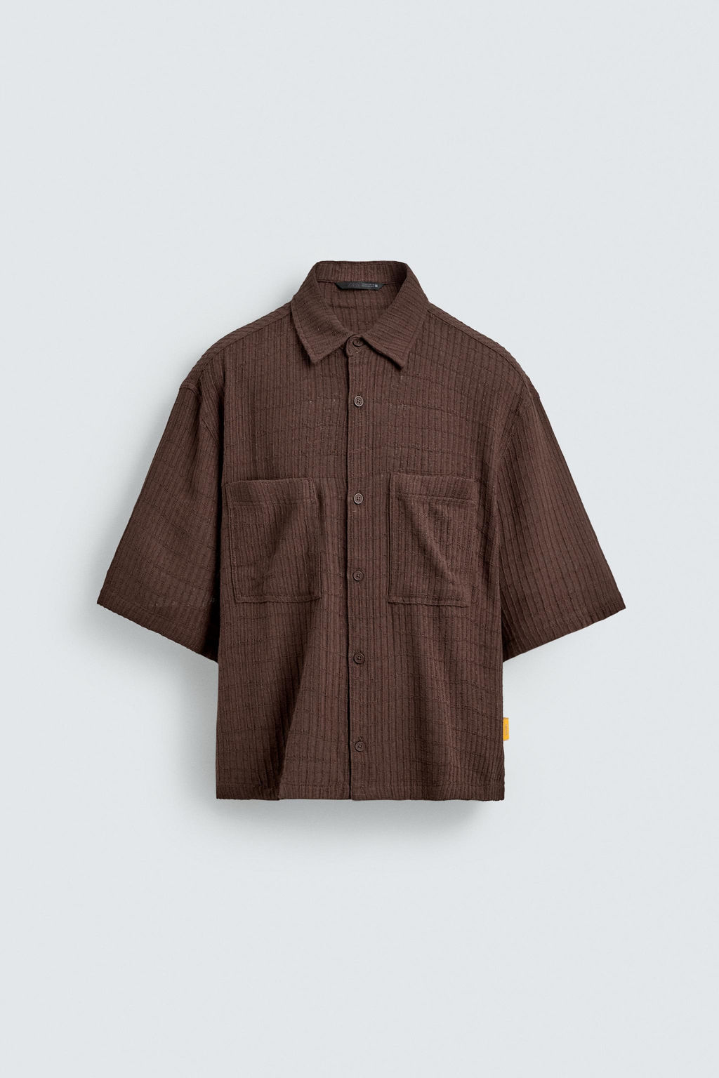 CAMISA RELAXED FIT ESTRUCTURA TEXTURA / Marr?n