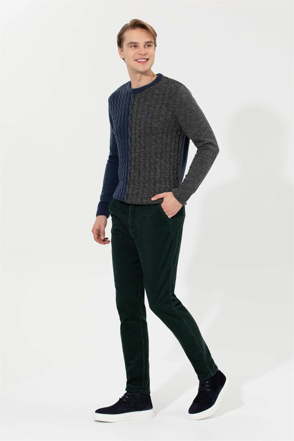 Мужские темно-зеленые брюки чинос - U.s. polo assn фото 3