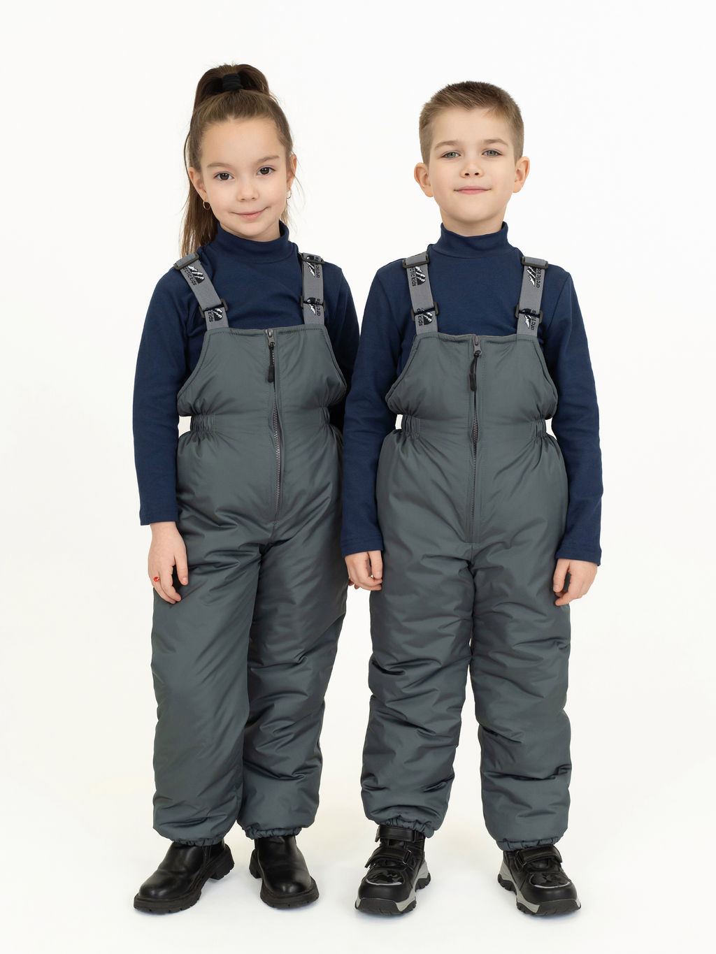 Полукомбинезон детский зимний серый