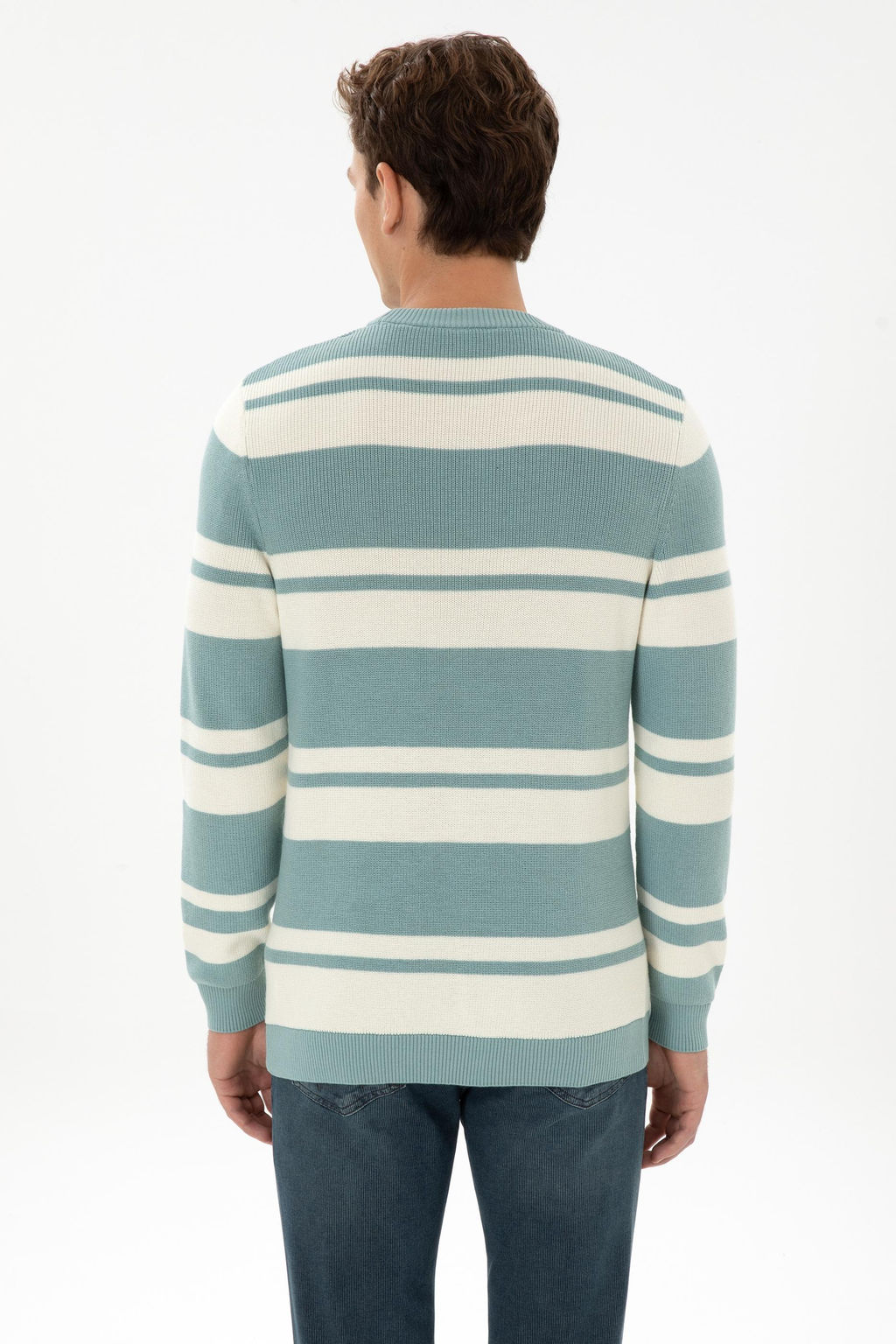 Erkek Regular Fit Bisiklet Yaka Mint Kazak - U.s. polo assn фото 5