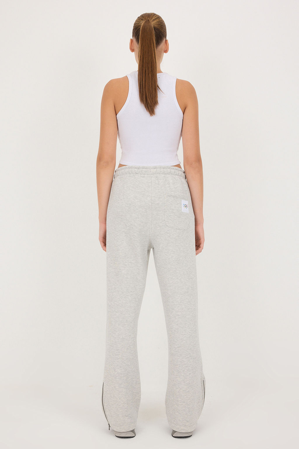 Gri Olimpiyat Logo Bask?l? Bagc?kl? Unisex Orme Esofman Alt? TWOAW26EA00011 - Trendyolmilla фото 5