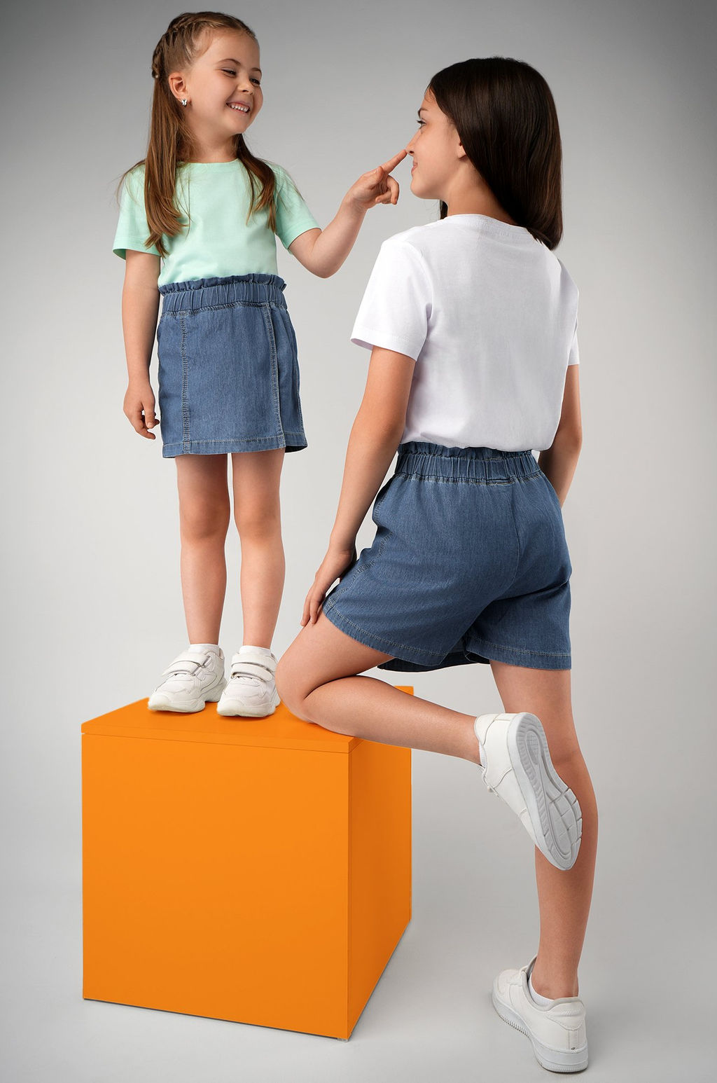 Джинсовая юбка-шорты для девочки Happyfox