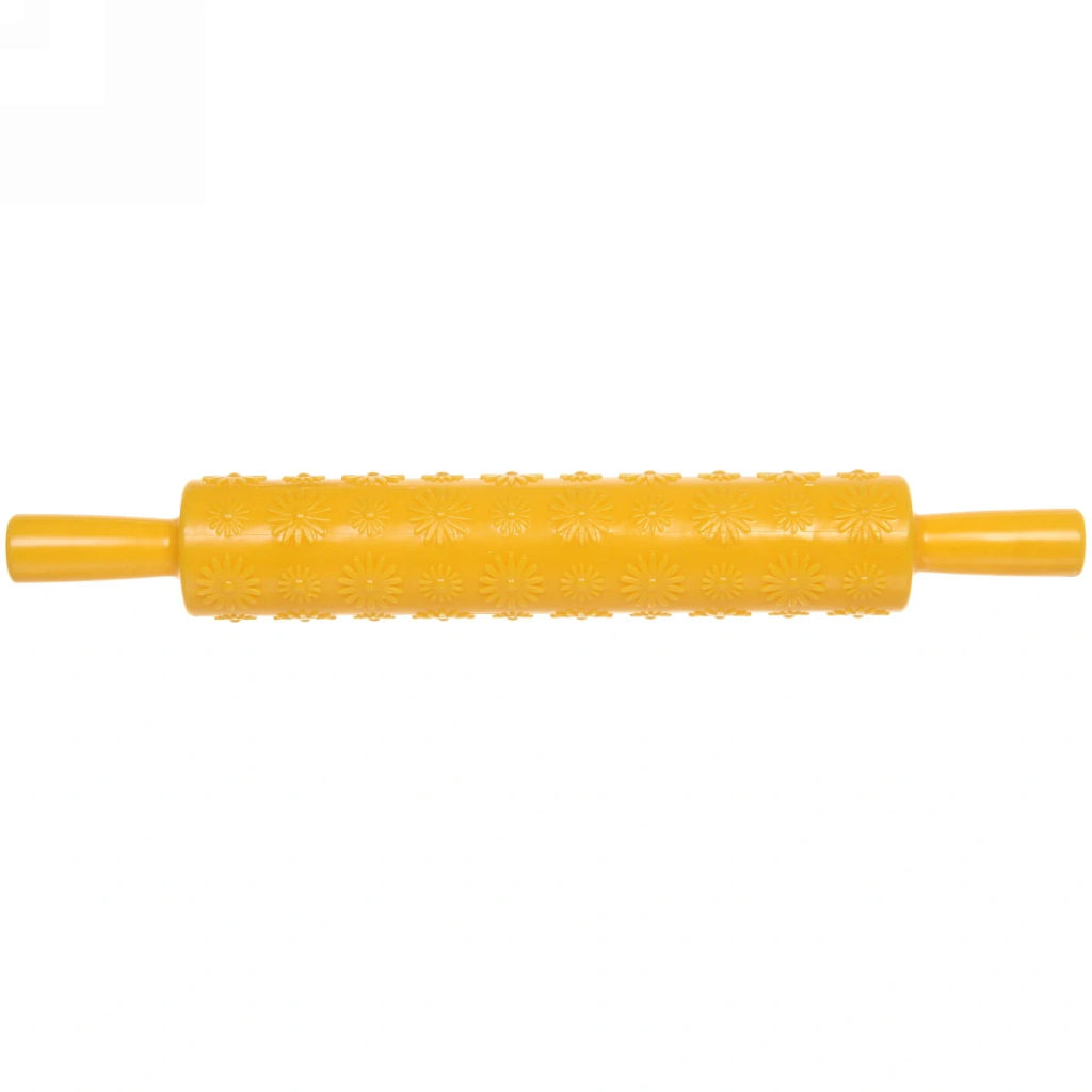 Цена за 2 шт. Скалка пластмассовая фигурная "Ромашки" 37*5см