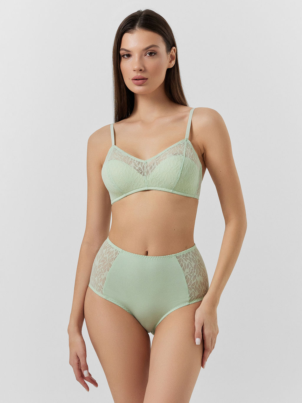 Бюстгальтер женский мятный кружевной мятный 512530