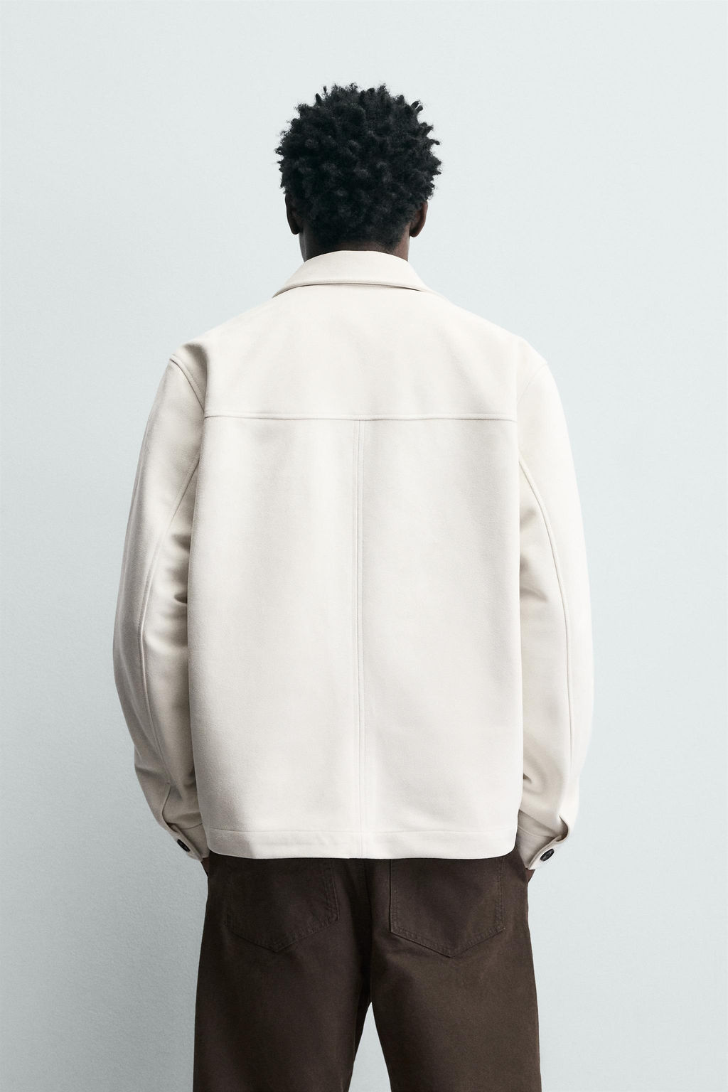 FAUX SUEDE OVERSHIRT