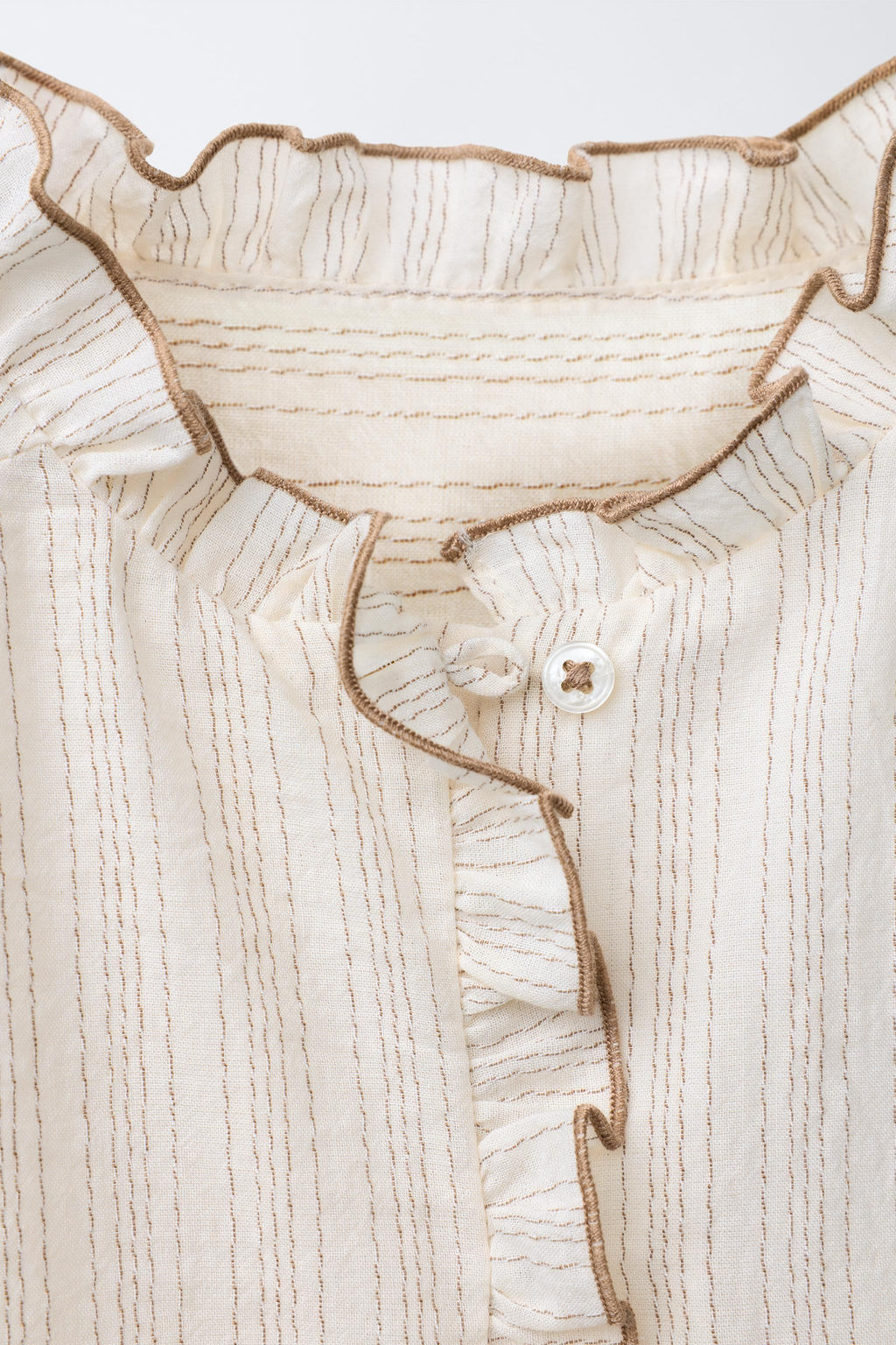BENSIMON ® X ZARA STRIPED SHIRT WITH RUFFLES  фото 3