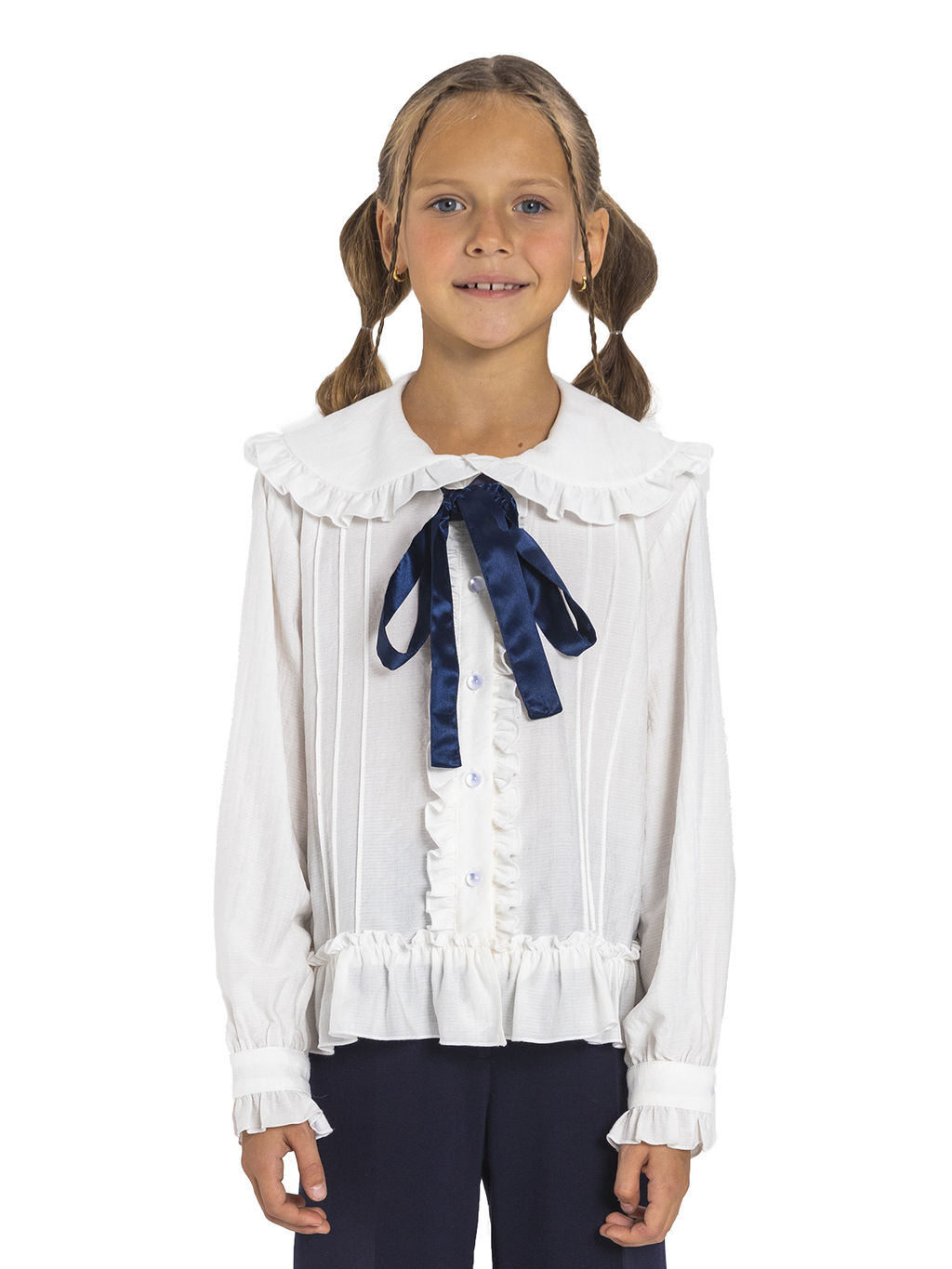 Школьная блузка для девочки О77017 - Карамелли фото 4