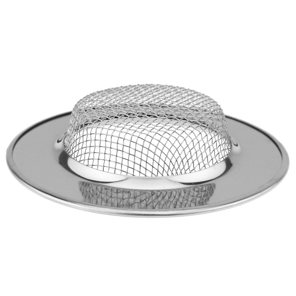 Пробка-сетка для раковины из нержавеющей стали Сетка №1 д6,3см, h1,4см, на картоне (внутренний д4см) (Китай) - Домашняя Мода фото 2