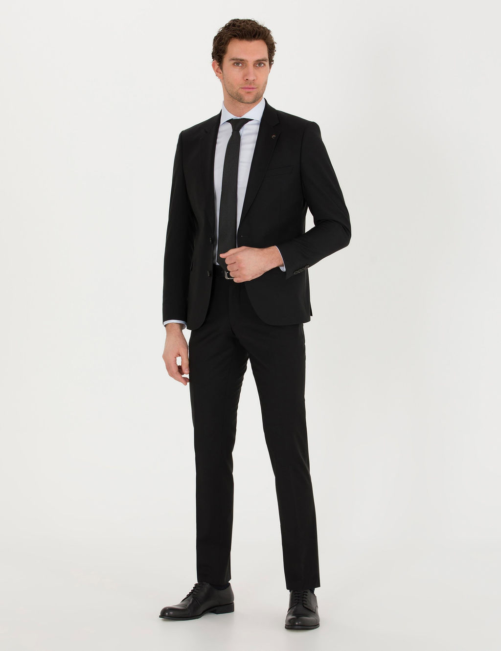 Черные зауженные брюки из ткани - Cacharel фото 3