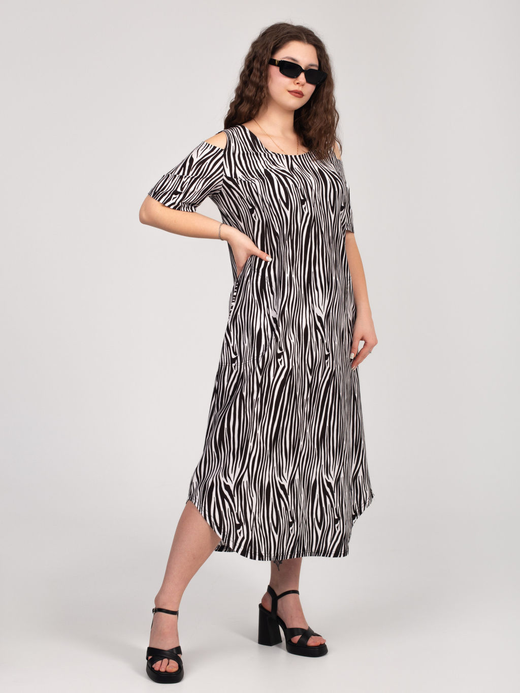Платье женское кулирка "ВЛАДА" ЗЕБРА