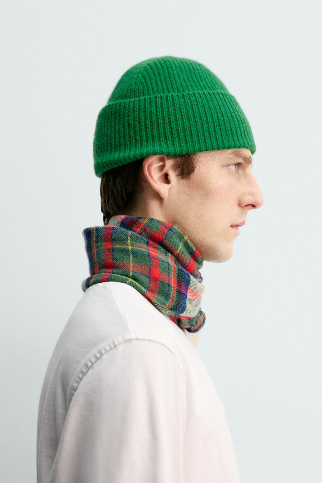 GORRO BEANIE 100% CASHMERE AARON LEVINE X ZARA / Verde  фото 2