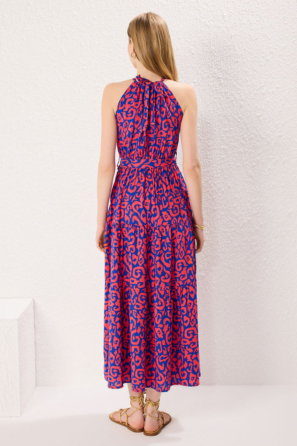 TRENDYOLMILLA Siyah Animal Shift Shally Maxi Dokuma Elbise TWOSS24EL00872  фото 36