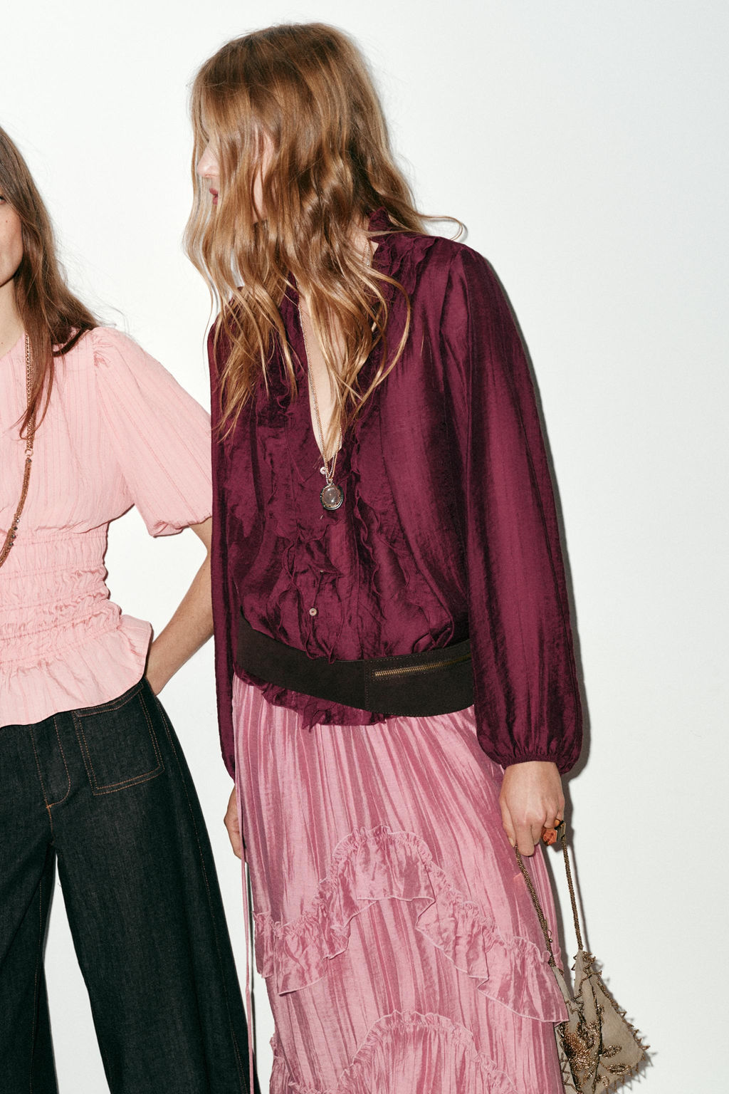 RUFFLED MIDI SKIRT - Zara фото 8