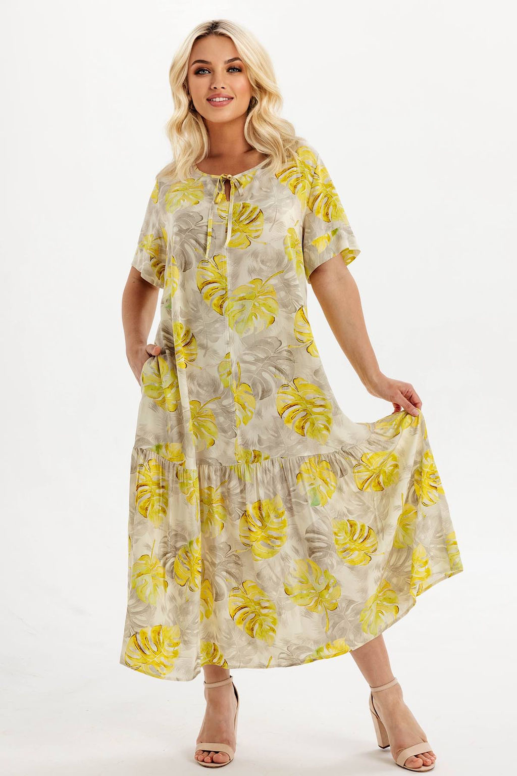 Платье штапель 6147/01/Бежевый - Rise фото 2