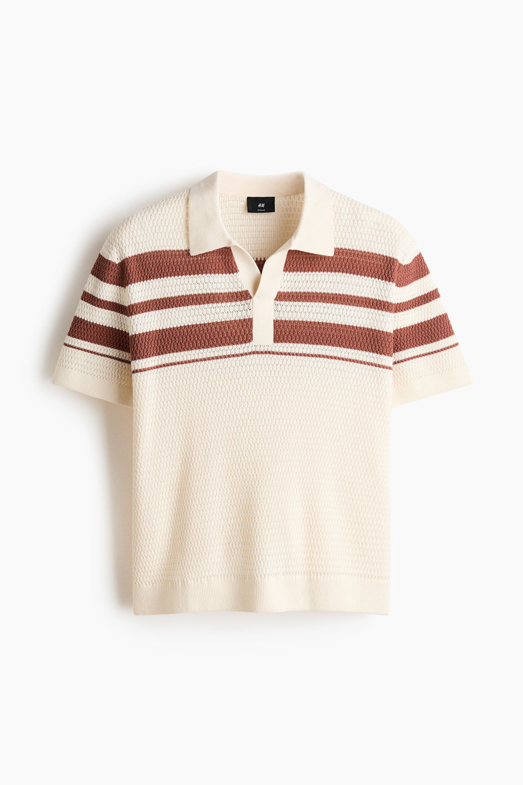 Polo en punto pointelle Regular Fit - H&m фото 3