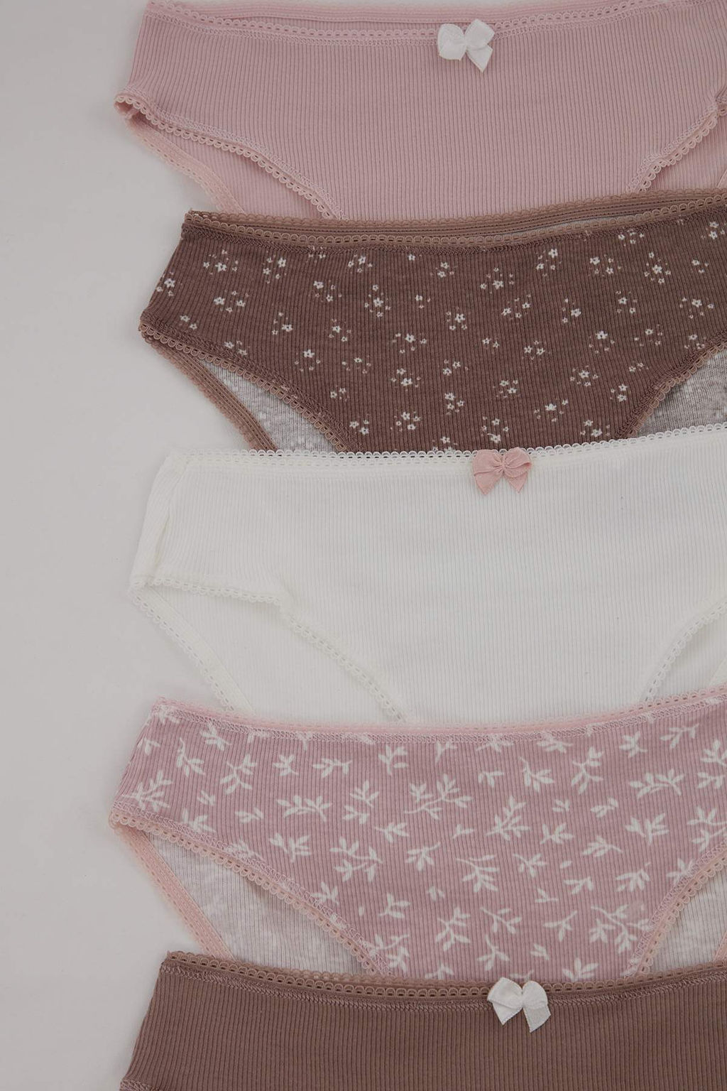 Pembe 5li Suprem Cicekli Slip Kulot THMSS26KU00026 - Trendyolmilla фото 2
