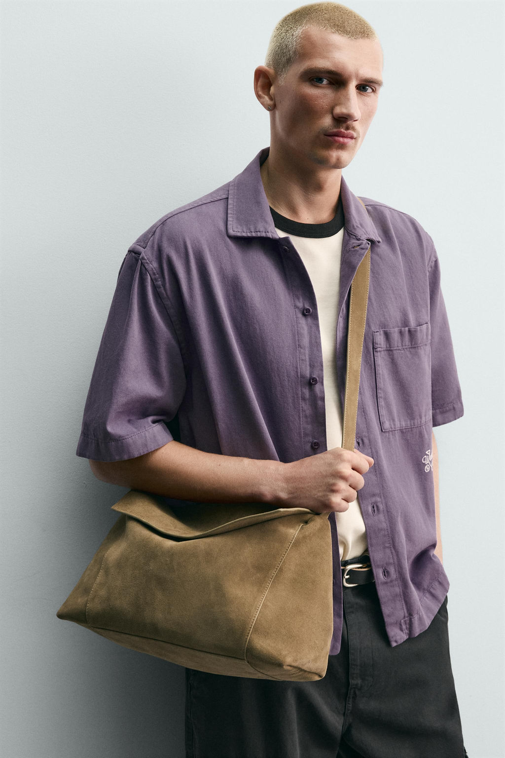 SOBRECAMISA ESTRUCTURA BORDADO / Morado - Zara фото 7