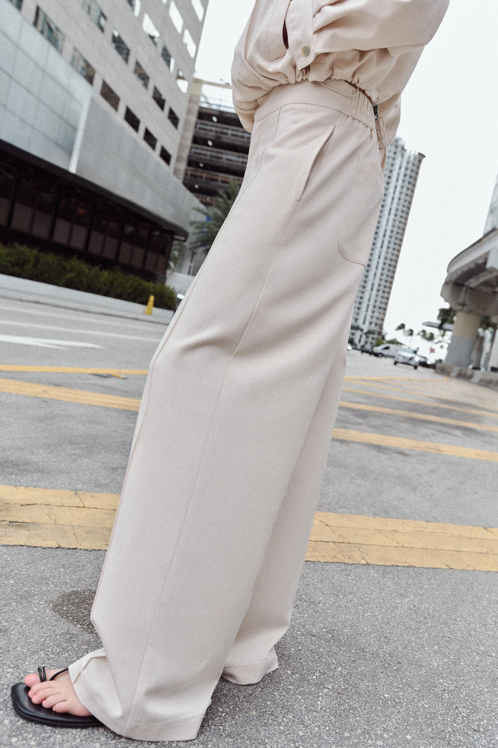 PANTAL?N RECTO NERVIO / Crudo - Zara фото 4