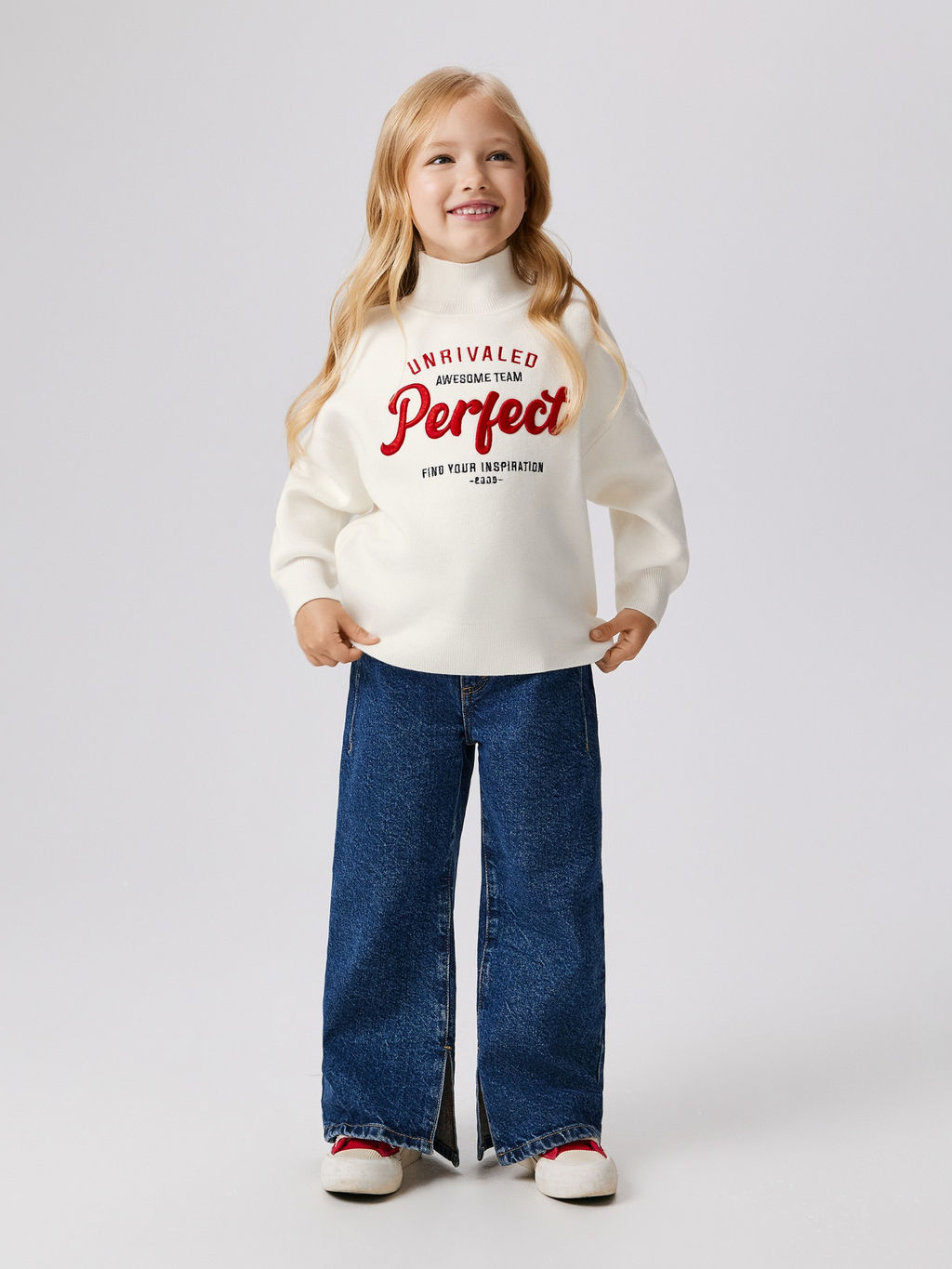 ACOOLA / Свитер детский для девочек Carola белый  фото 3