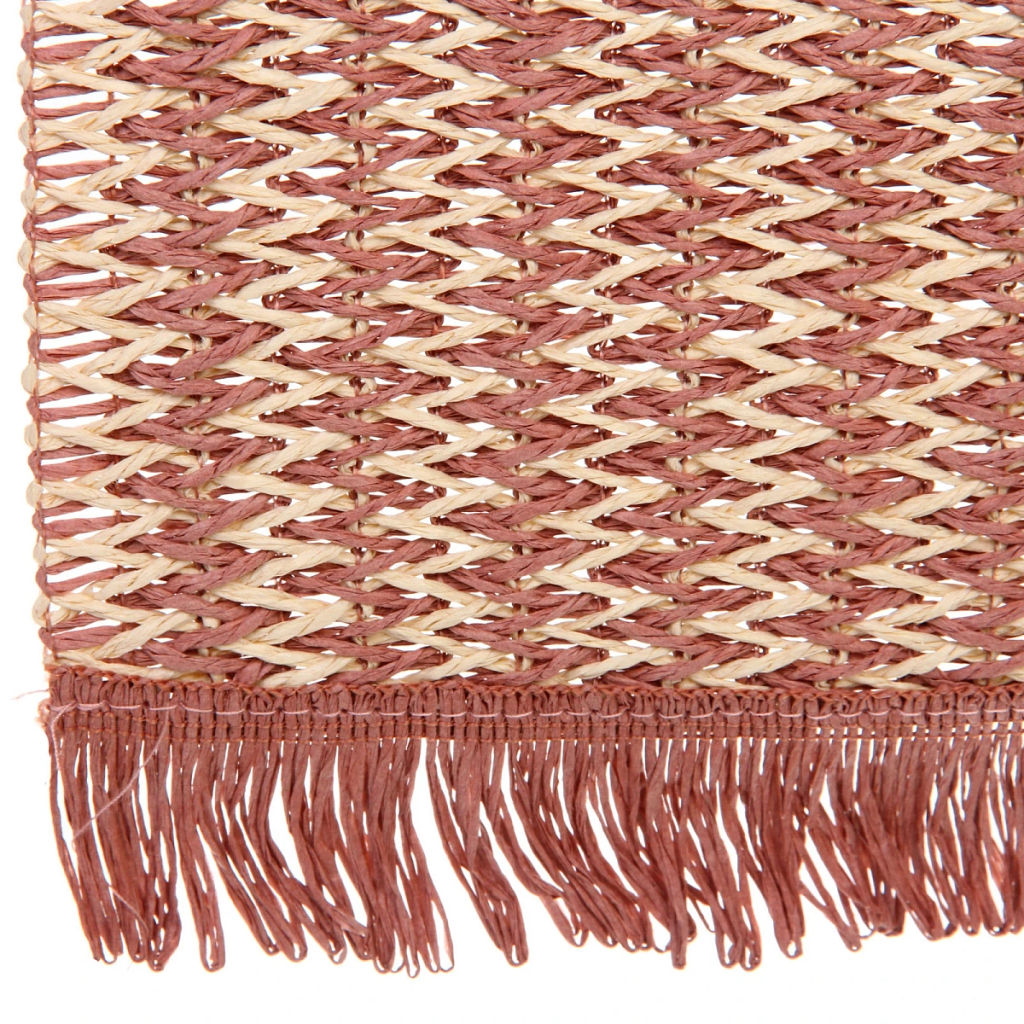 Цена за 2 шт. Салфетка на стол 30*45см "Бохо" плетеная, розовая