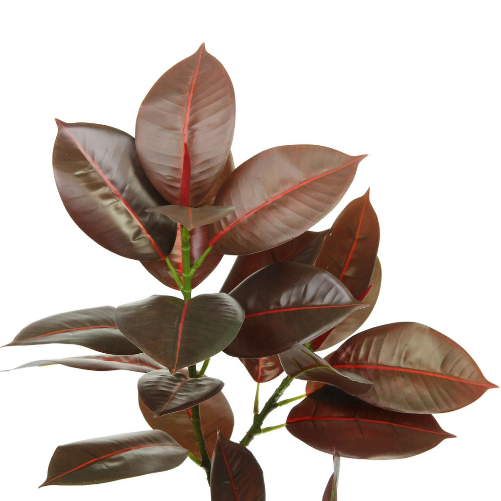 Искусственное растение "Ветка Фикуса" 100см бордовая