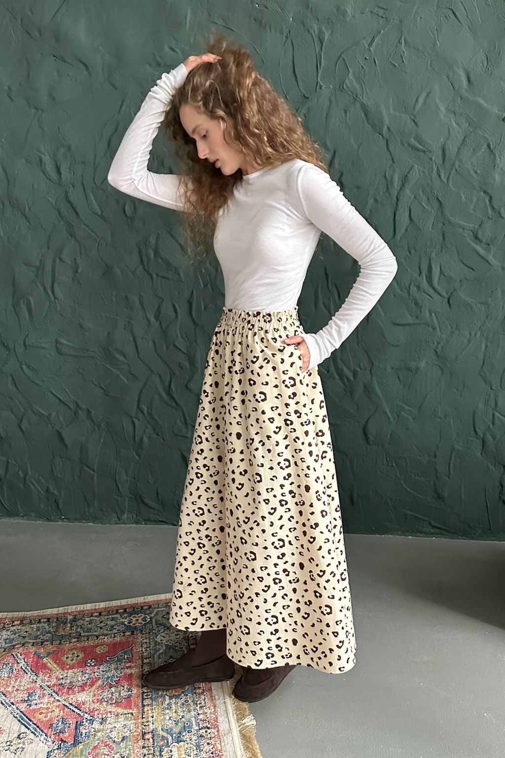 Юбка женская NATURE087/02/Бежевый, коричневый - M&G all natural фото 8