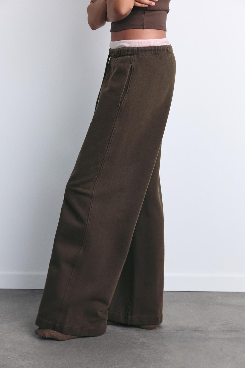 STRAIGHT-LEG PLUSH TROUSERS - Zara фото 6