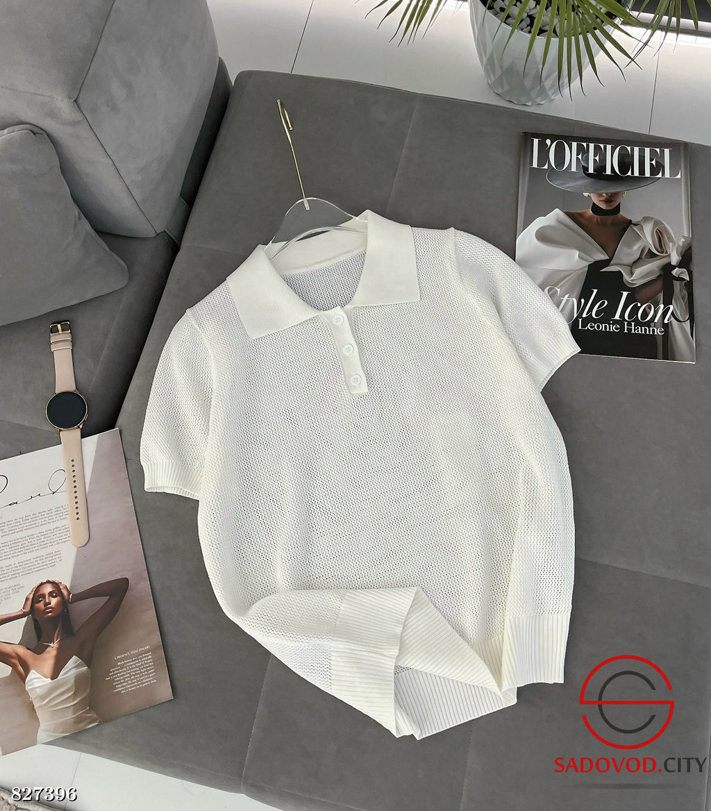 Футболка поло однотонная