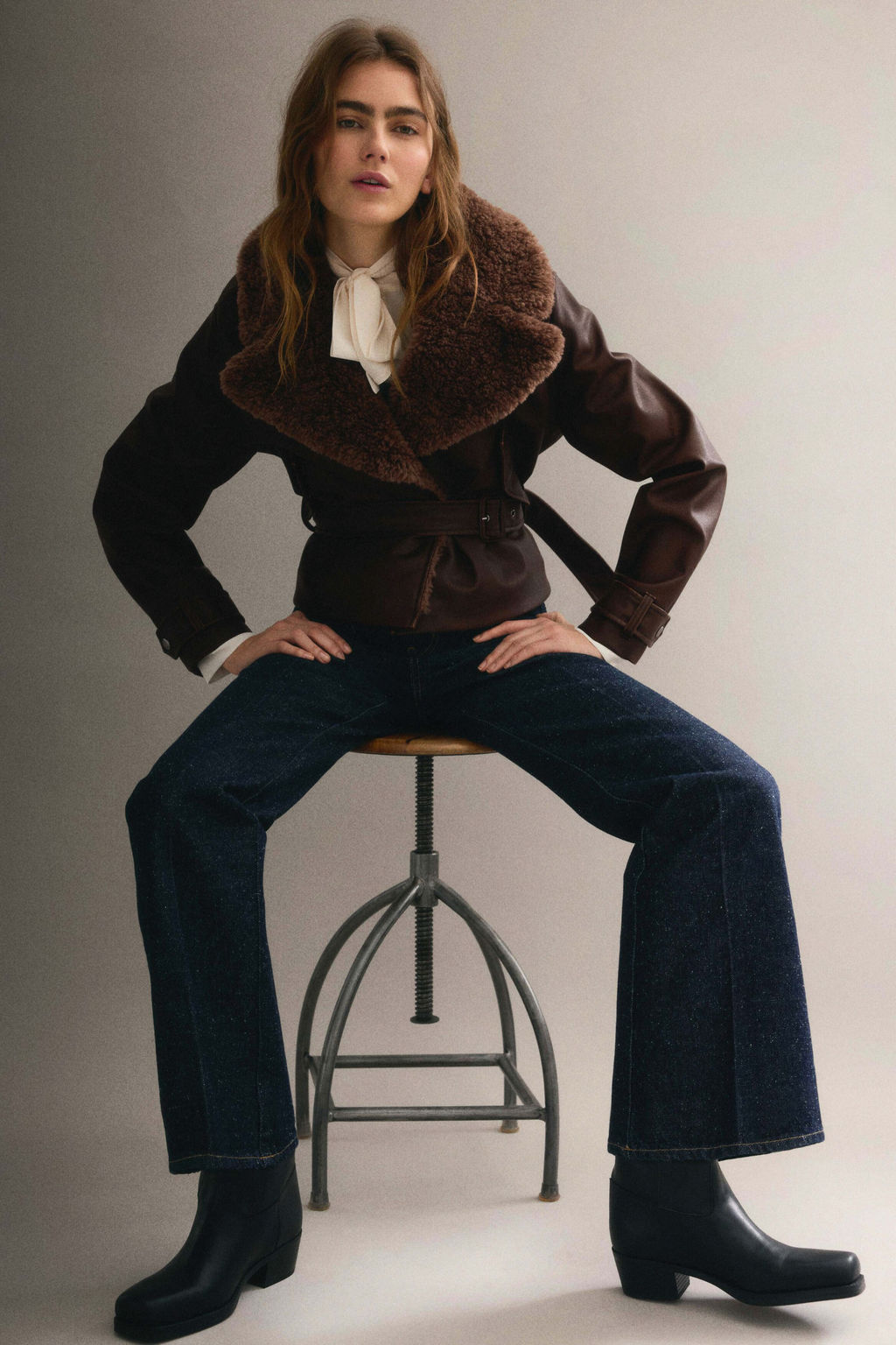 Cazadora biker con cuello de borreguito - H&m фото 7