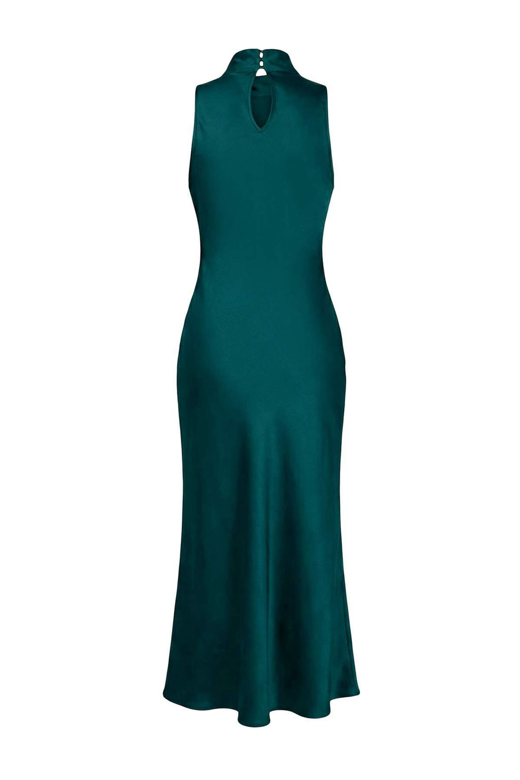 Zumrut Yesili Duz Dokuma Saten Midi Astars?z S?k/Gece Elbise - Trendyolmilla фото 6