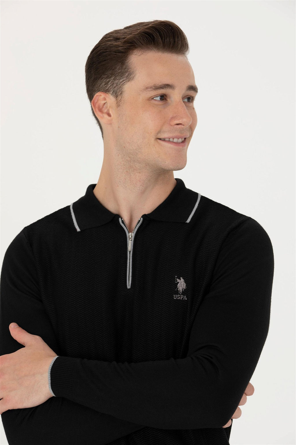 U. S. Polo Assn Мужской черный свитер - U.s. polo assn фото 2