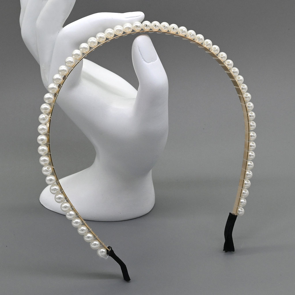 Ободок для волос с майоркой, цвет белый