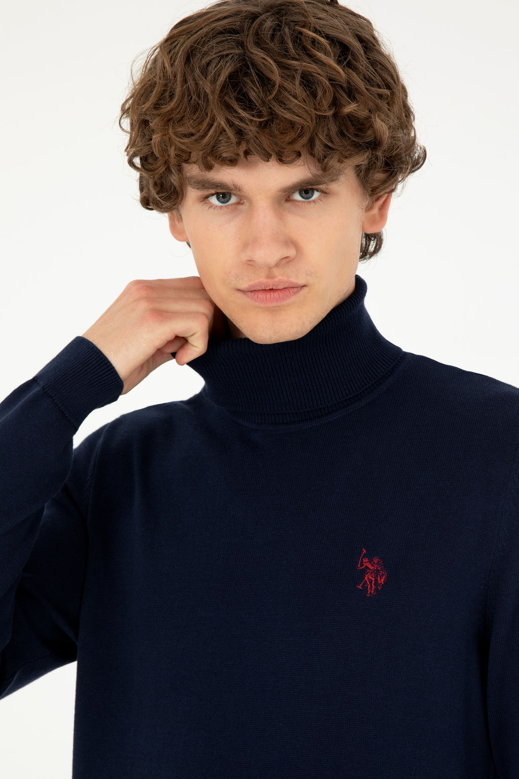 Свитер мужской U.S. Polo Assn хлопок темно-синий  фото 9