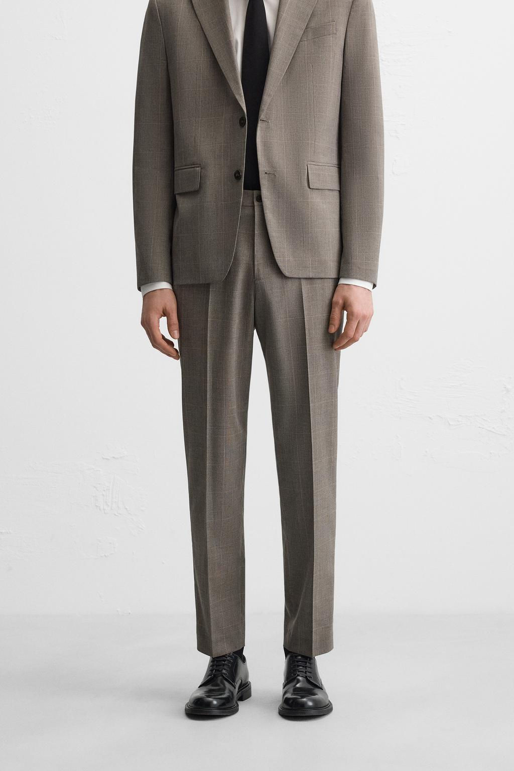 CHECK SUIT TROUSERS - Zara фото 2