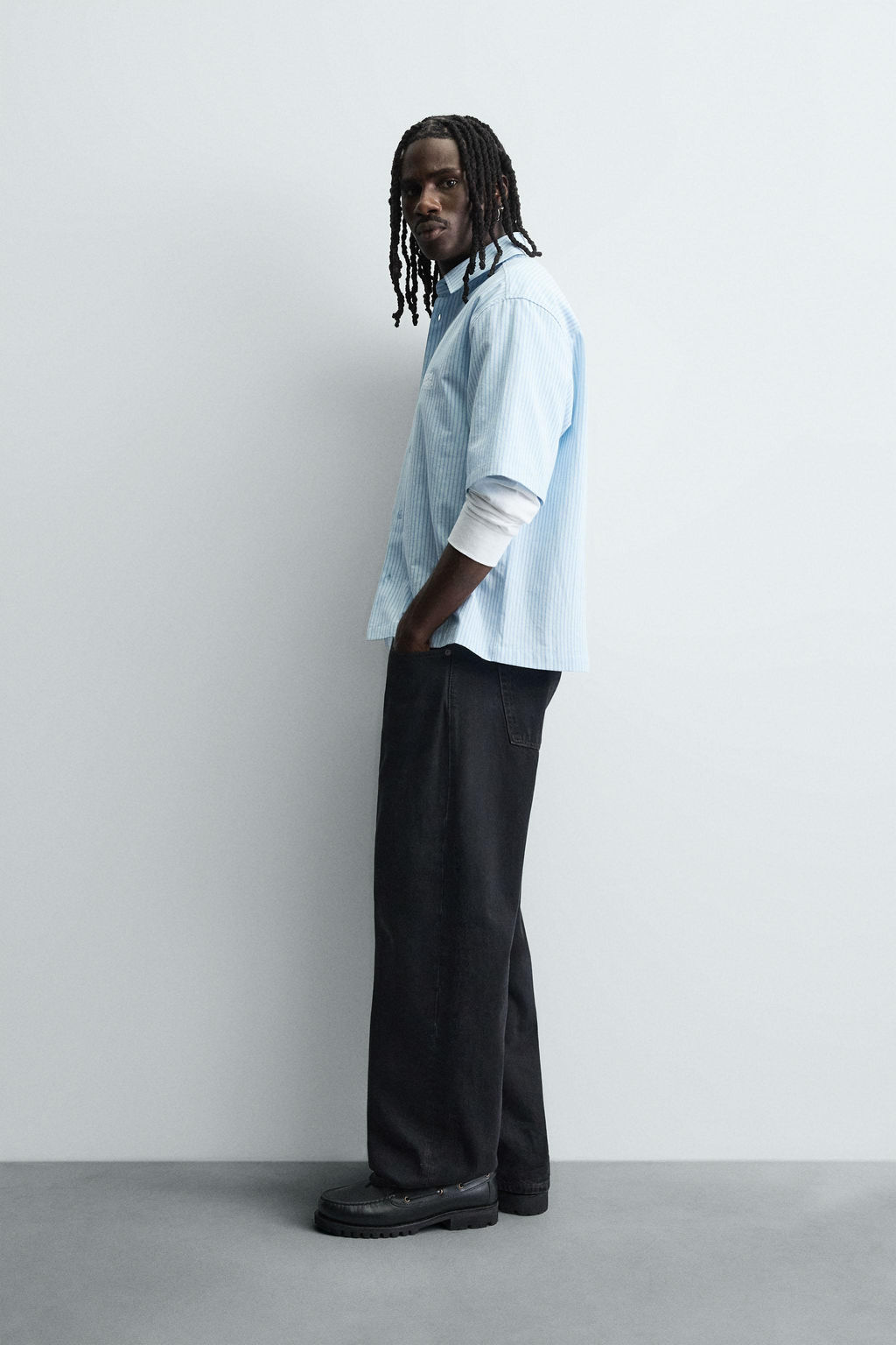 STRIPED EMBROIDERED SHIRT - Zara фото 4