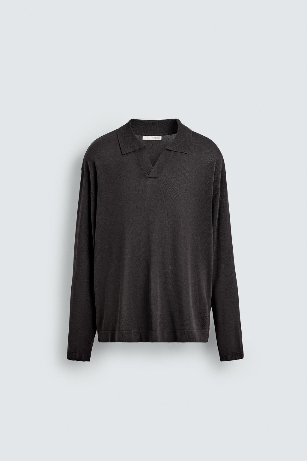 TEXTURED KNITTED POLO SHIRT - Zara фото 7
