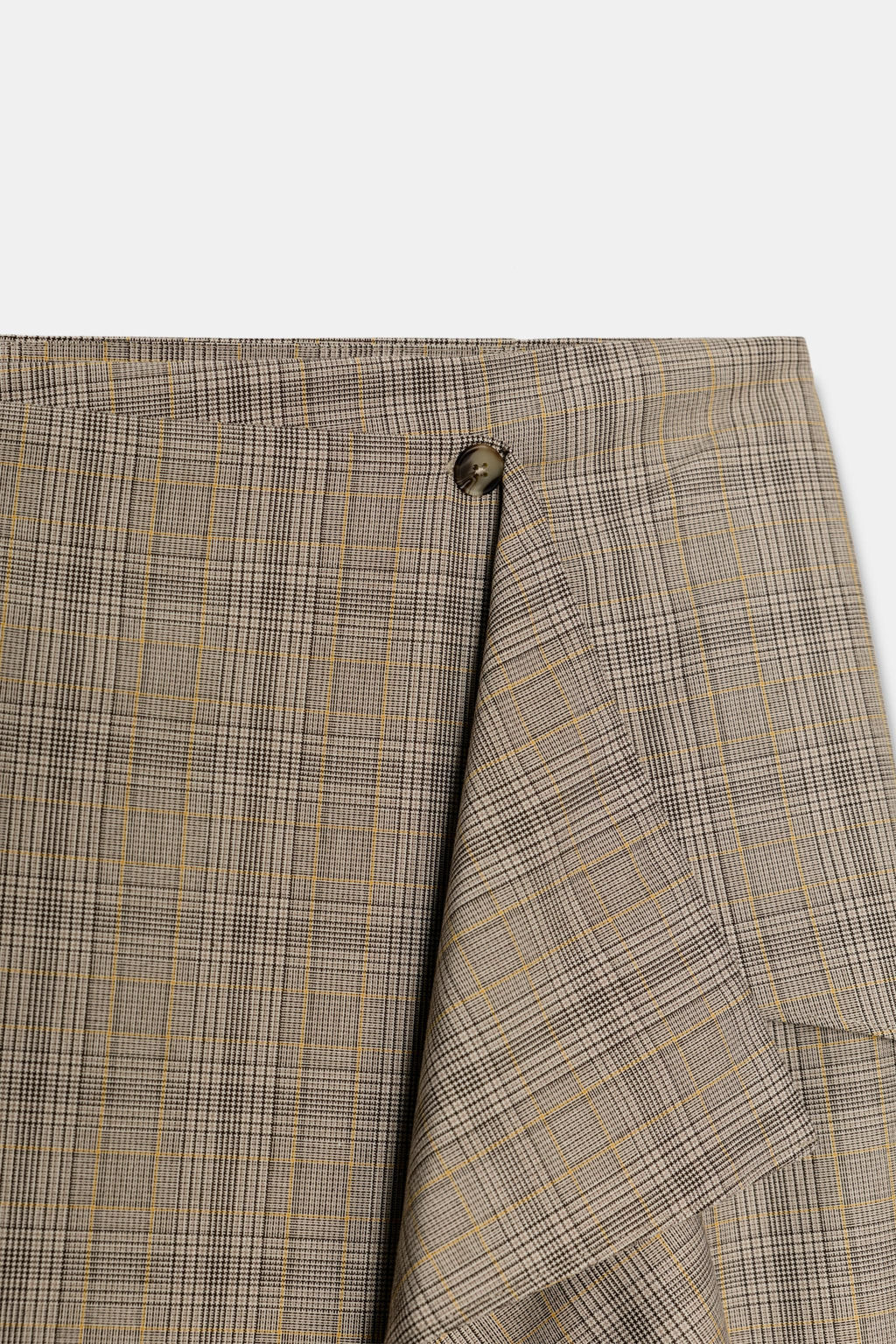 ZW COLLECTION CHECK RUFFLED SKIRT - Zara фото 16