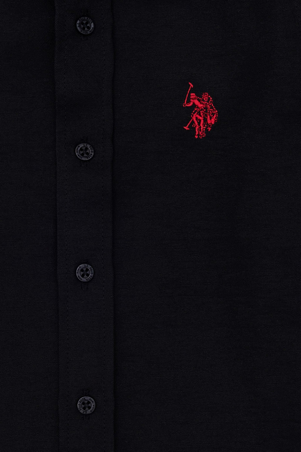 Черная базовая рубашка с длинным рукавом для мальчика - U.s. polo assn фото 3