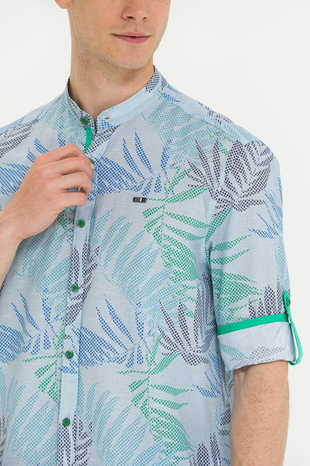 U. S. Polo Assn Мужская зеленая рубашка с длинным рукавом - U.s. polo assn фото 7