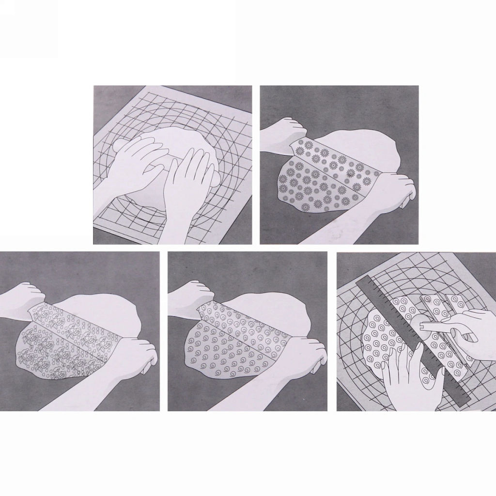 Цена за 2 шт. Скалка пластмассовая фигурная "Цветочки" 37*5см