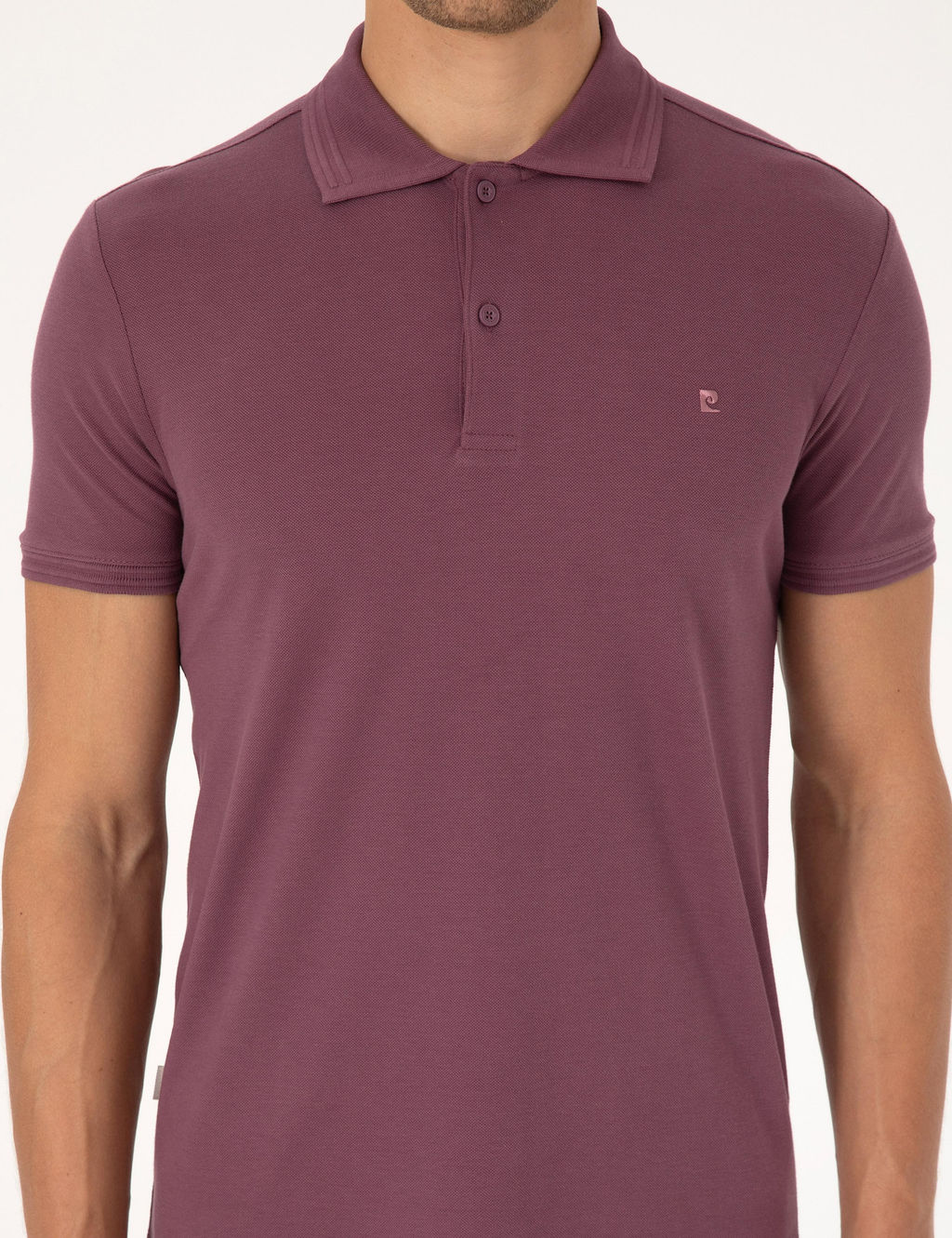Mor Slim Fit %100 Pamuk K_vr_lmaz Polo Yaka Basic Ti__rt