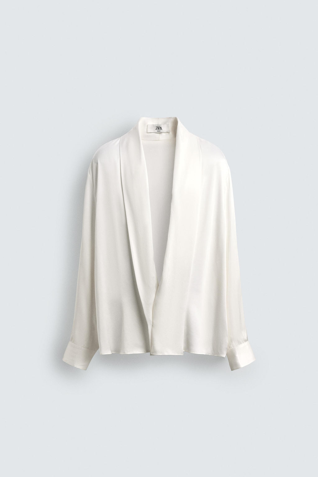 LIMITED EDITION FLOWING SHAWL COLLAR SHIRT - Zara фото 15