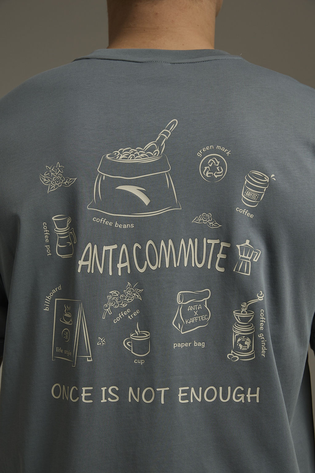 Футболка Серо-Зеленый COMMUTE SS Tee - Anta фото 4