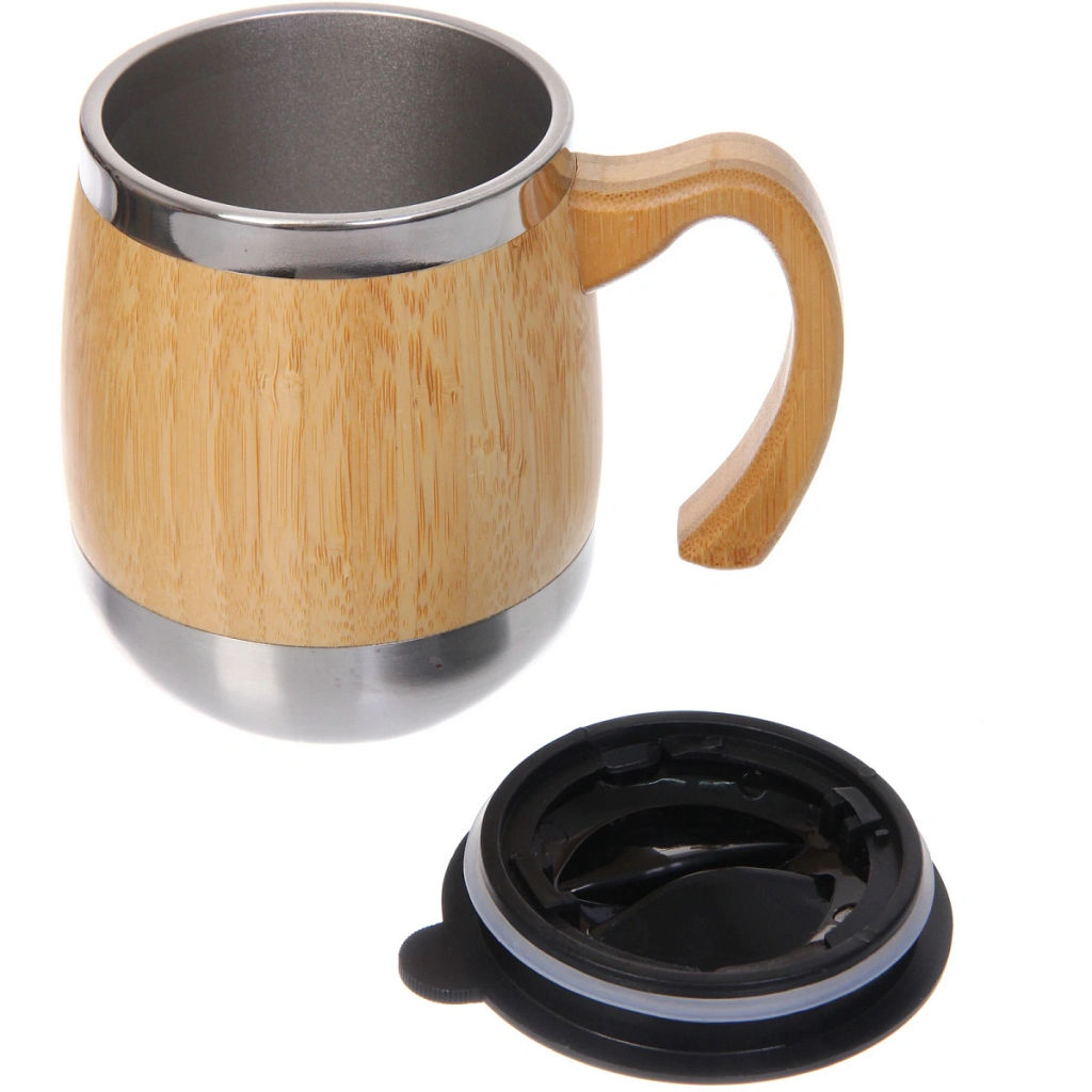 Термокружка 450мл "Bamboo" с пластиковой крышкой