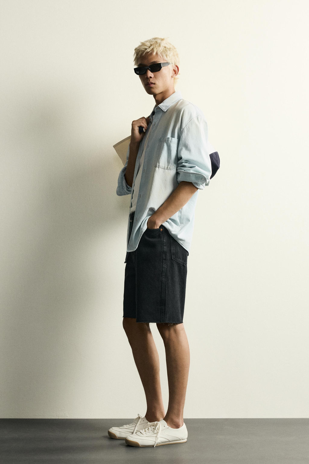 BERMUDA DENIM STRAIGHT FIT / Negro - Zara фото 4