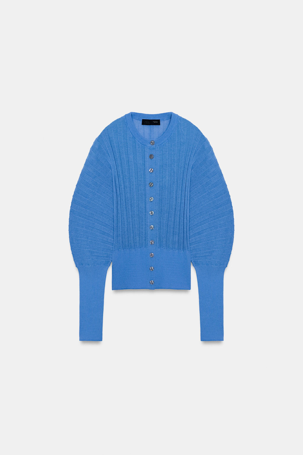 CHAQUETA PUNTO MANGA ACORDE?N / Azul claro