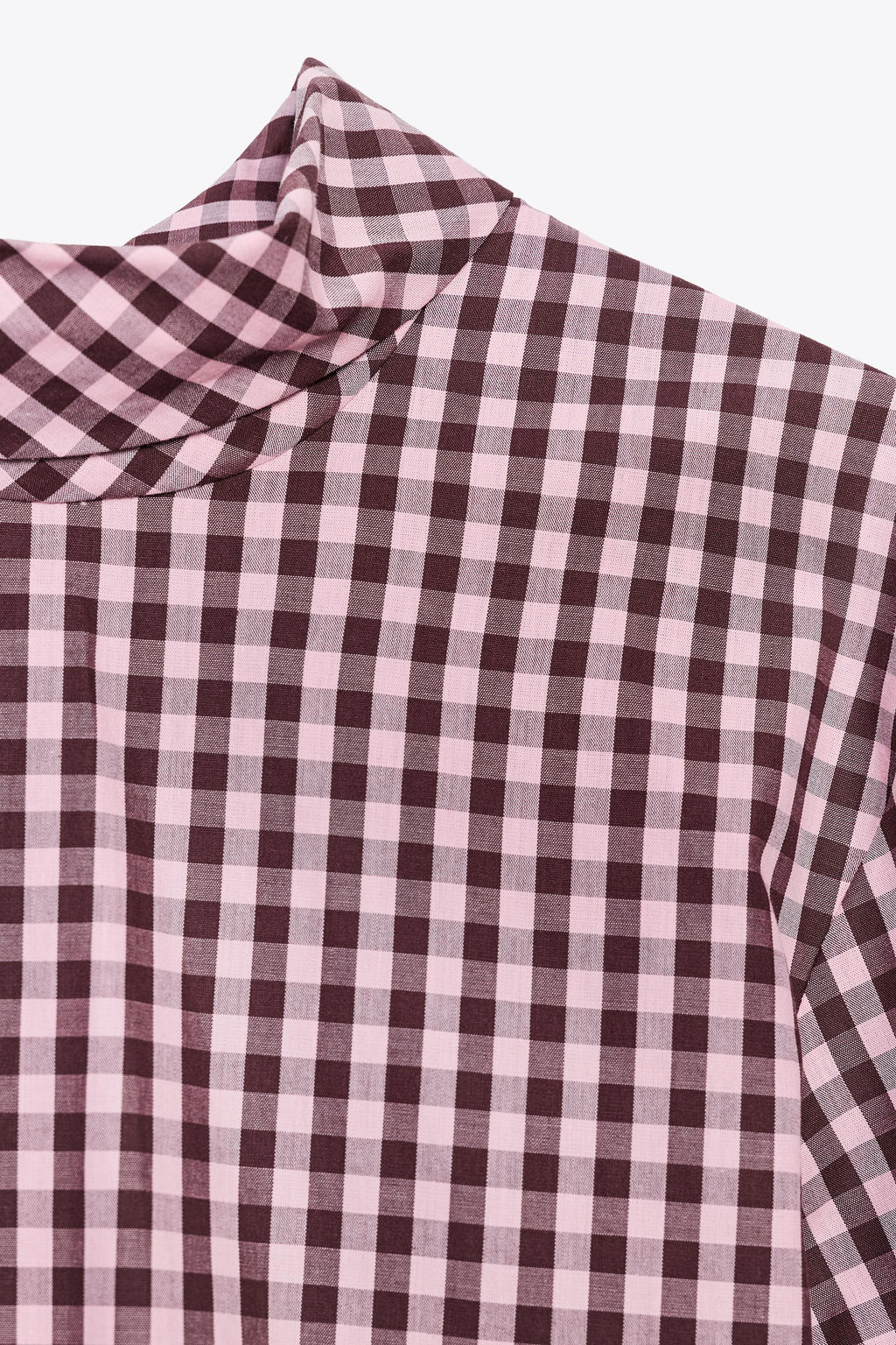 GINGHAM POPLIN SHIRT - Zara фото 9