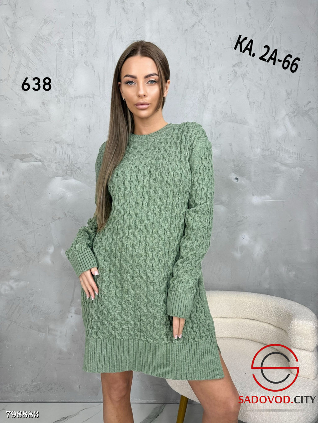 Туника двухцветная из шерсти - Bruno фото 6