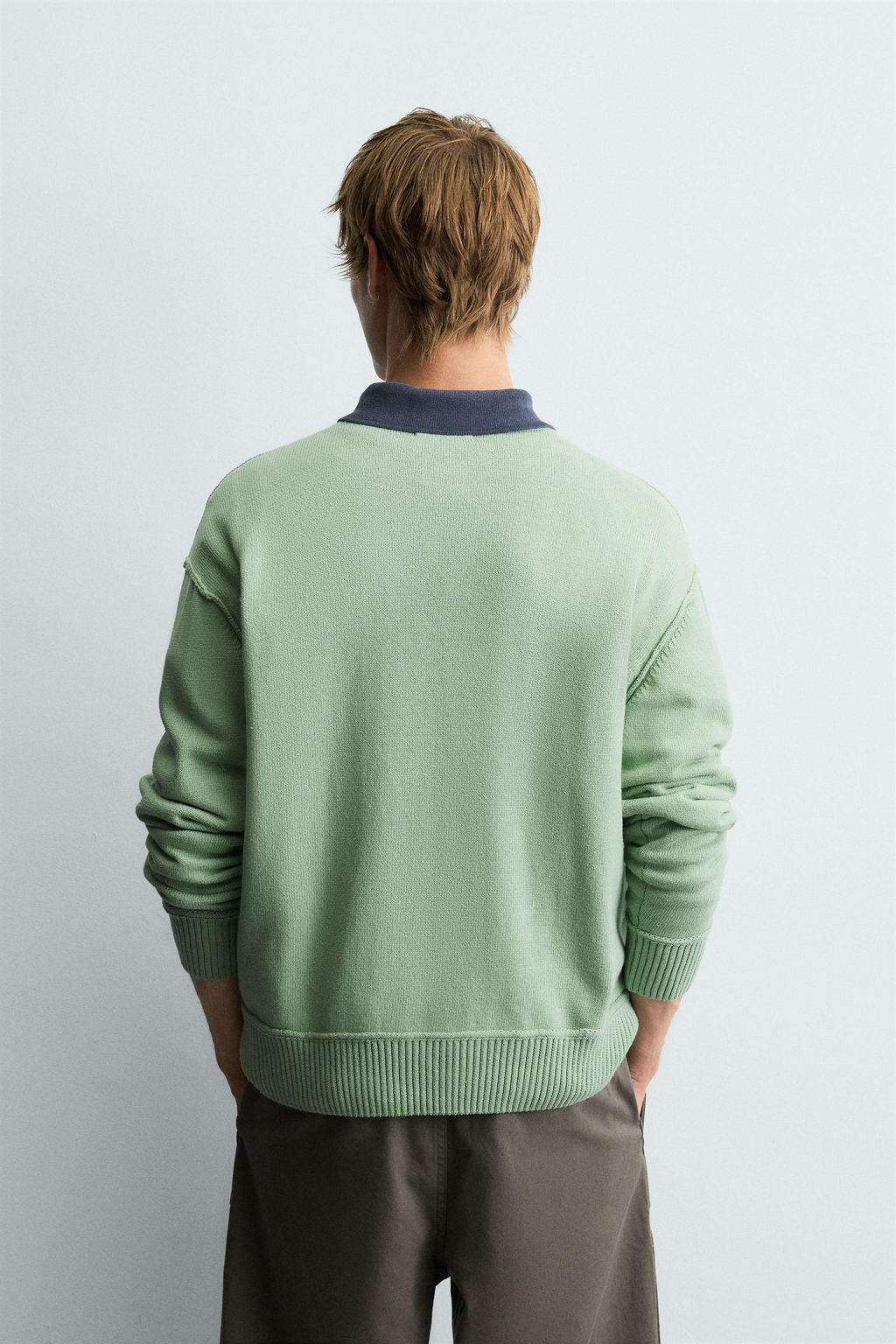 REVERSE EFFECT COTTON SWEATER - Zara фото 3